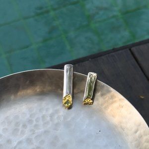 crater rectangle earrings